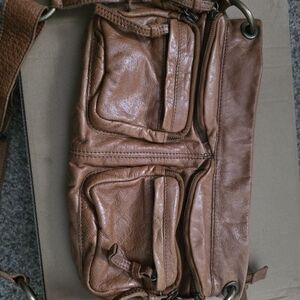 Tano Brown Leather Vintage "Hobo Bag" Crossbody